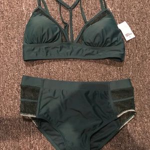 Charlotte Russe Mesh Caged Bikini Set